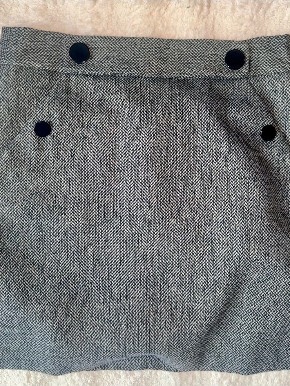 Ann Taylor LOFT Women's Mini Skirt Gray & Black Size 4 Like New